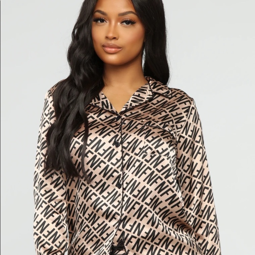 FN Fashion Nova PJ Pant Set Large